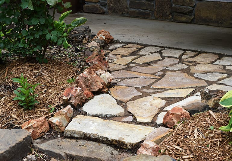 Rustic Flagstone Garden Pathway