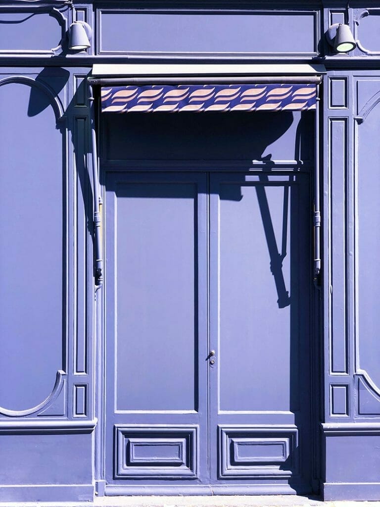 Purple front door color. Does a witch live there?